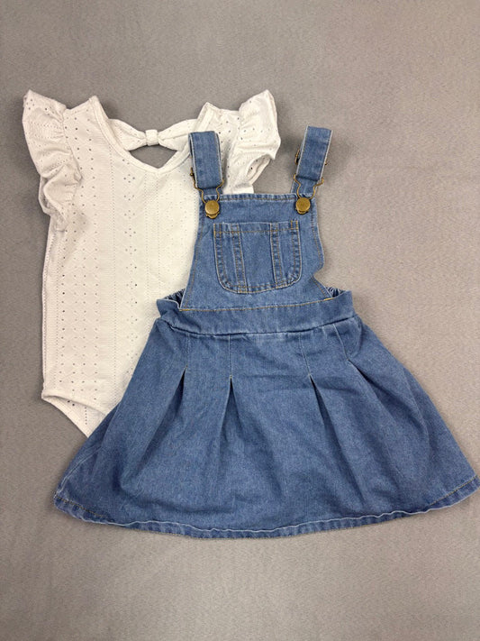 #39 12-18mo, Girls, denim jumper bundle
