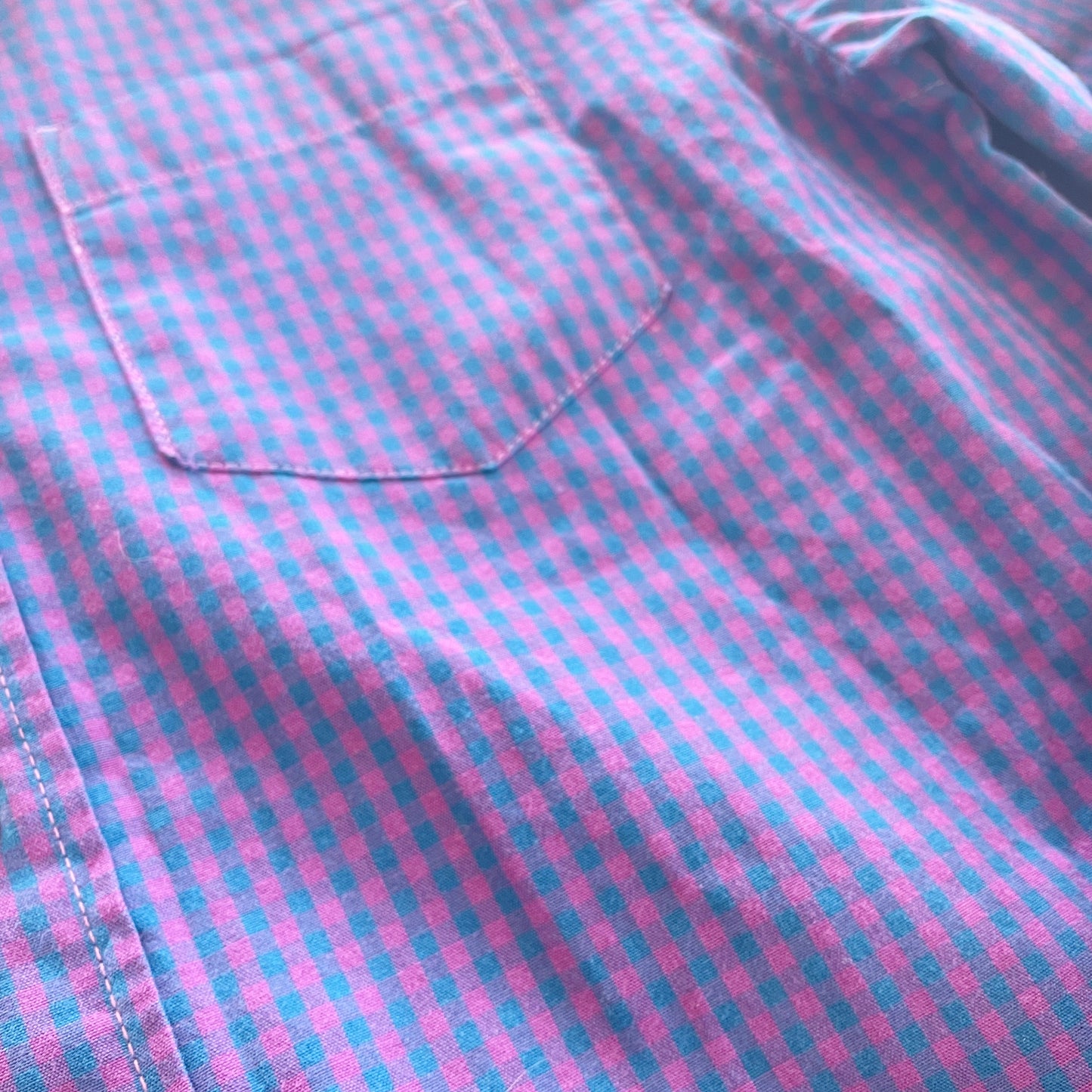 #118 | Size 10 | Crewcuts Boys Pink and Blue Check Button Down Shirt