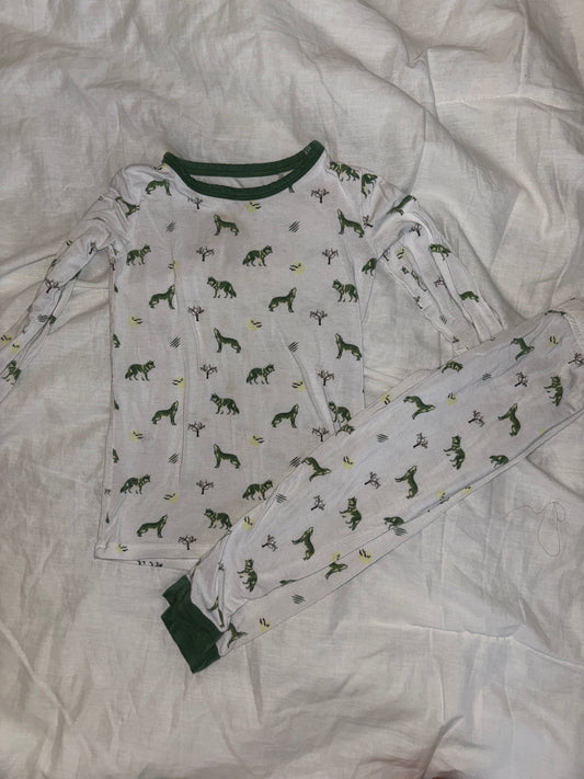 *Reduced* #148 Bubble Baby Bamboo 2T Pajamas- Wolf