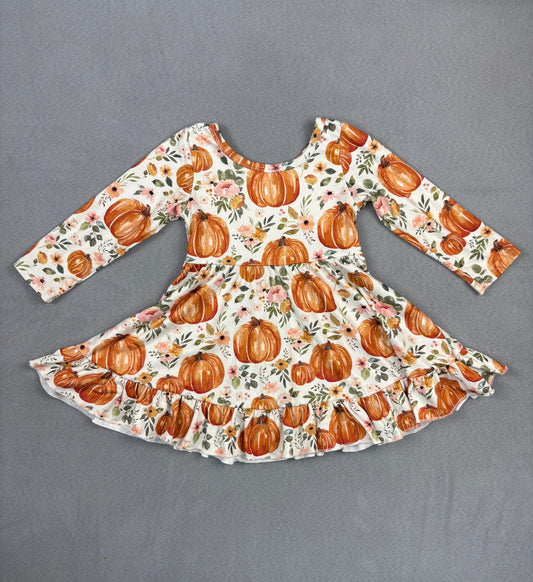 #39 12-18mo, Girls, Boutique, Pumpkin twirl dress