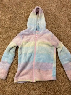 #47 girls 4T fleece rainbow jacket