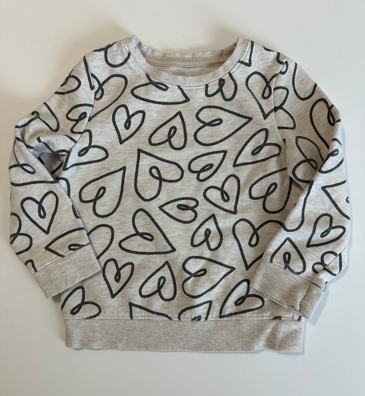 #80 C&J girls 4T heart sweatshirt