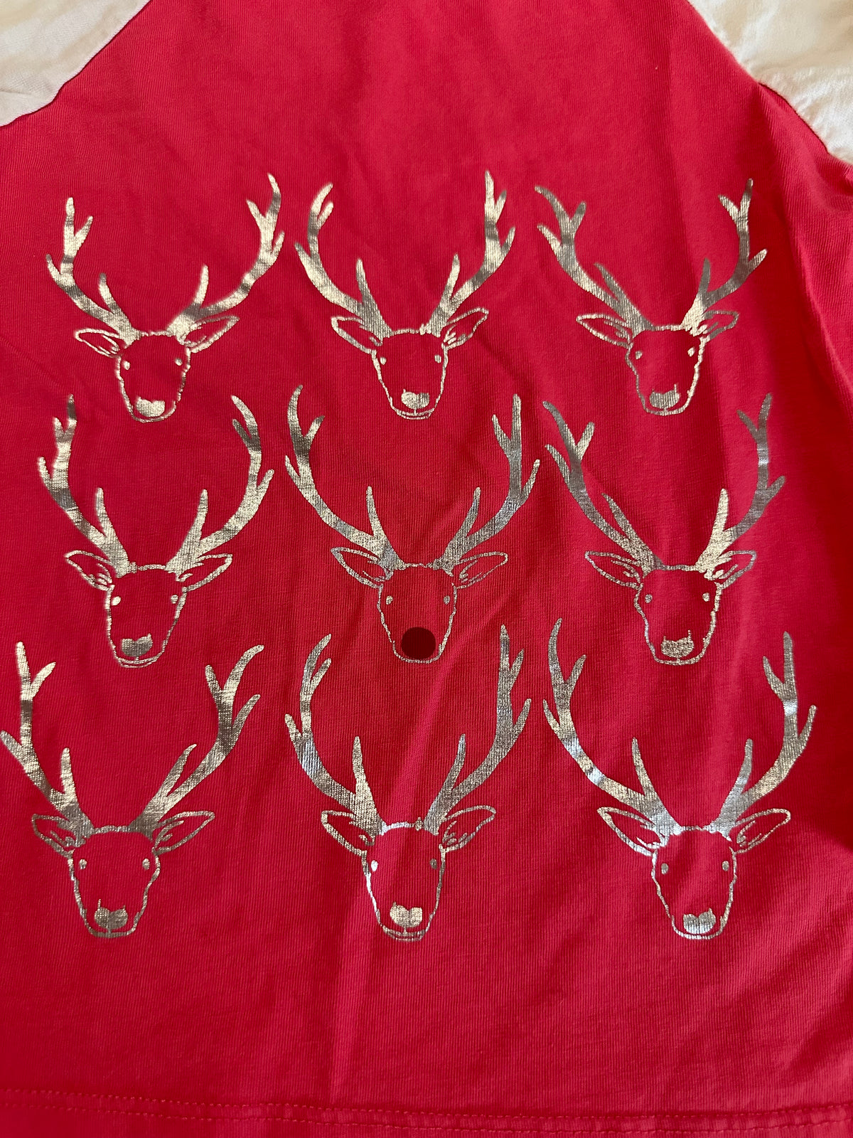 #80 Boden girls 4-5y reindeer long sleeve shirt