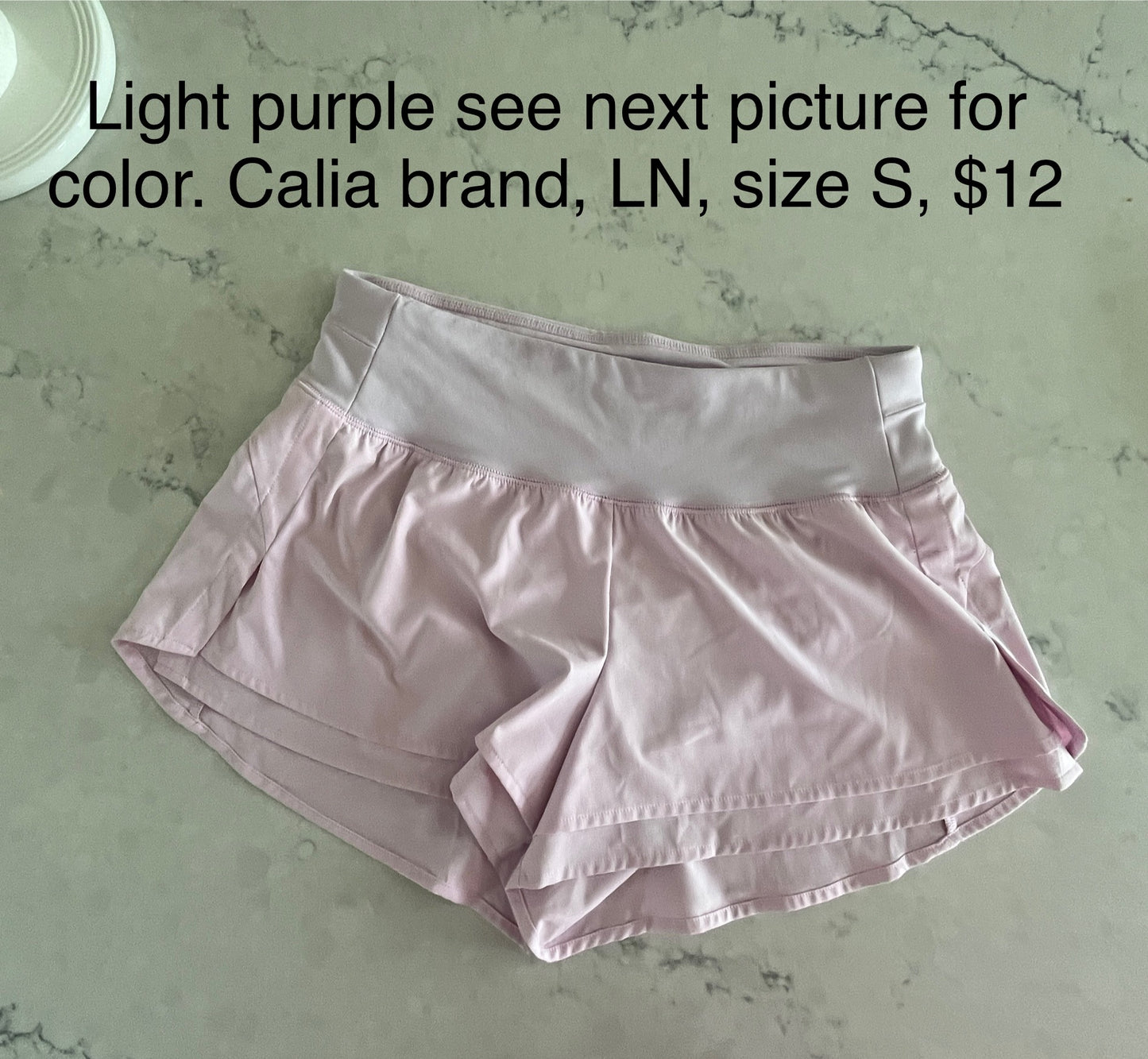 137 Calia Size S, LN light purple/ pink shorts