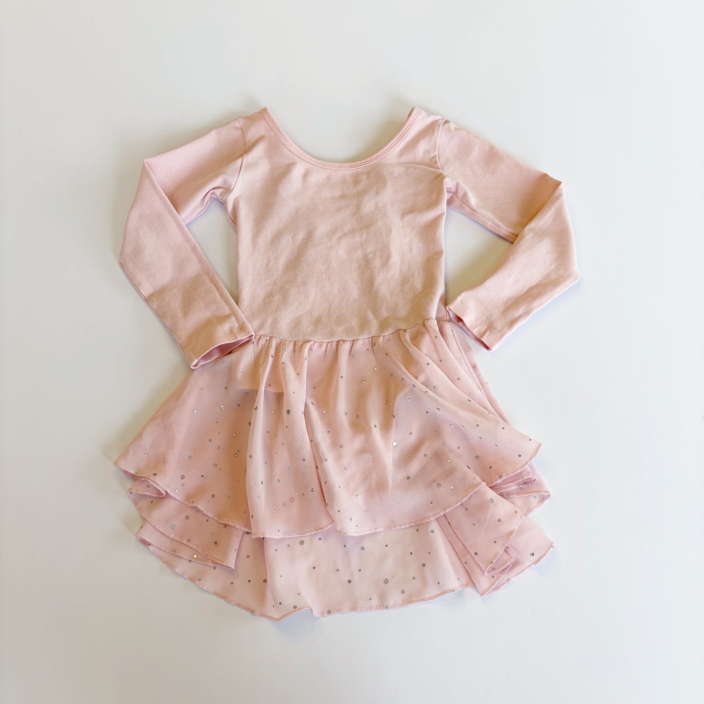 #79 | Size 4-5  |  Girls Pink Long Sleeve Ballet Leotard