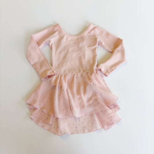 #79 | Size 4-5  |  Girls Pink Long Sleeve Ballet Leotard