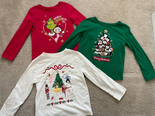 Seller 10- Girls size 5T Christmas shirt bundle