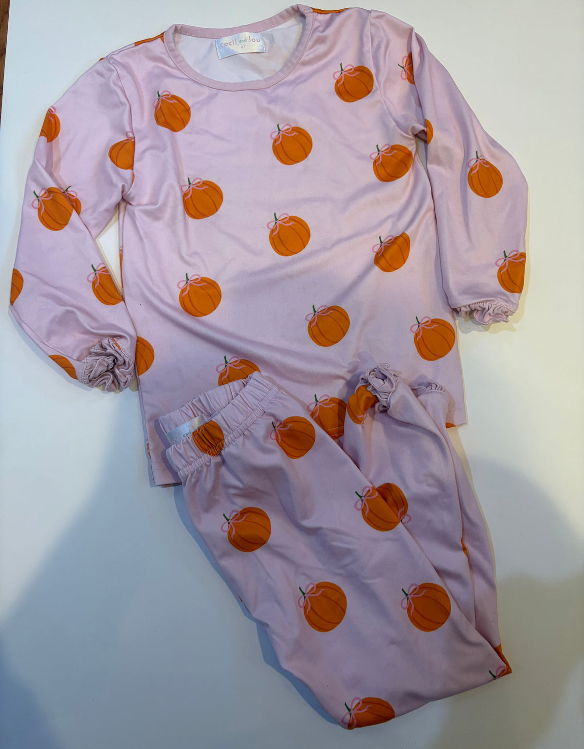 Seller 186 - Cecil & Lou Girls 4T Pumpkin -PJs - VGUC