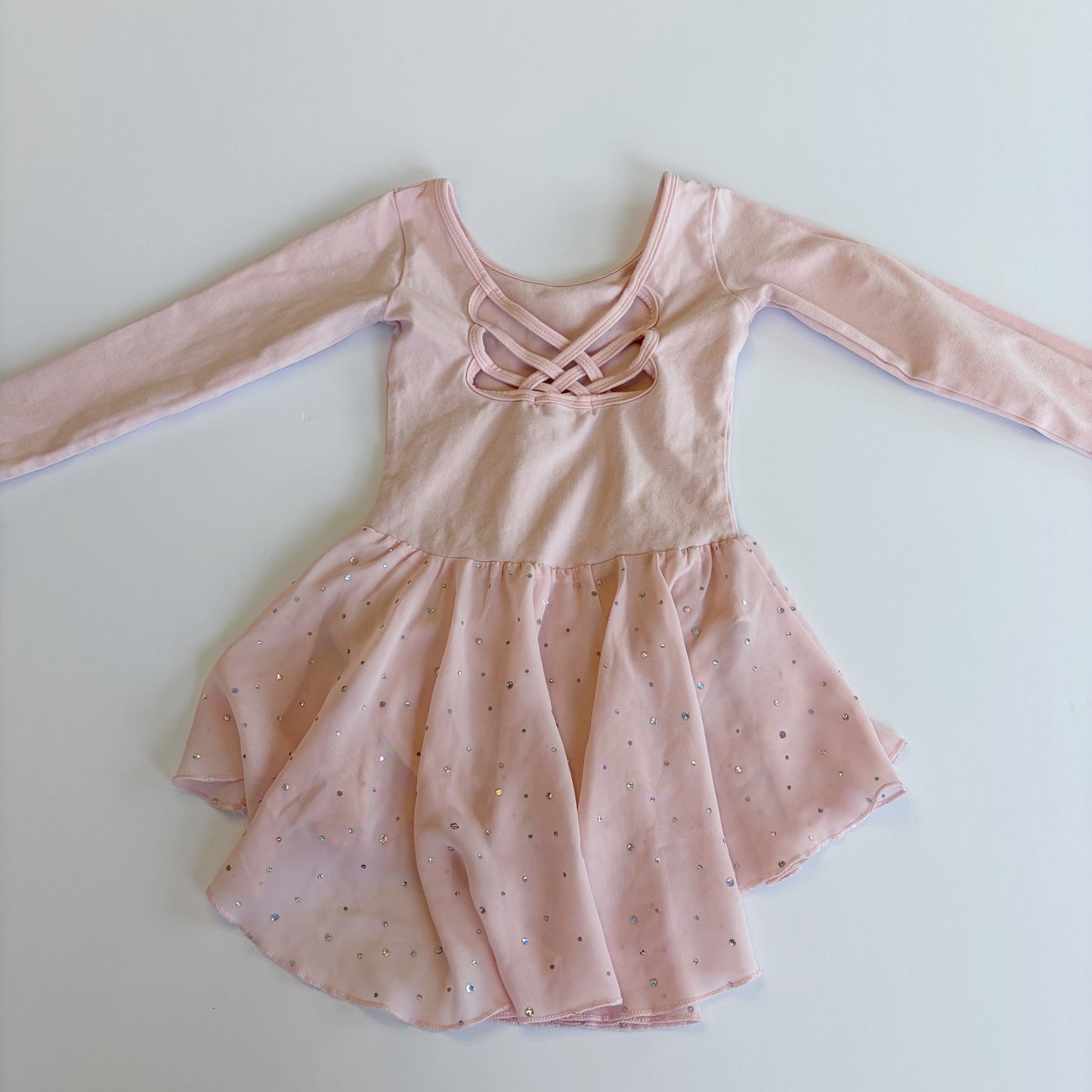 #79 | Size 4-5  |  Girls Pink Long Sleeve Ballet Leotard