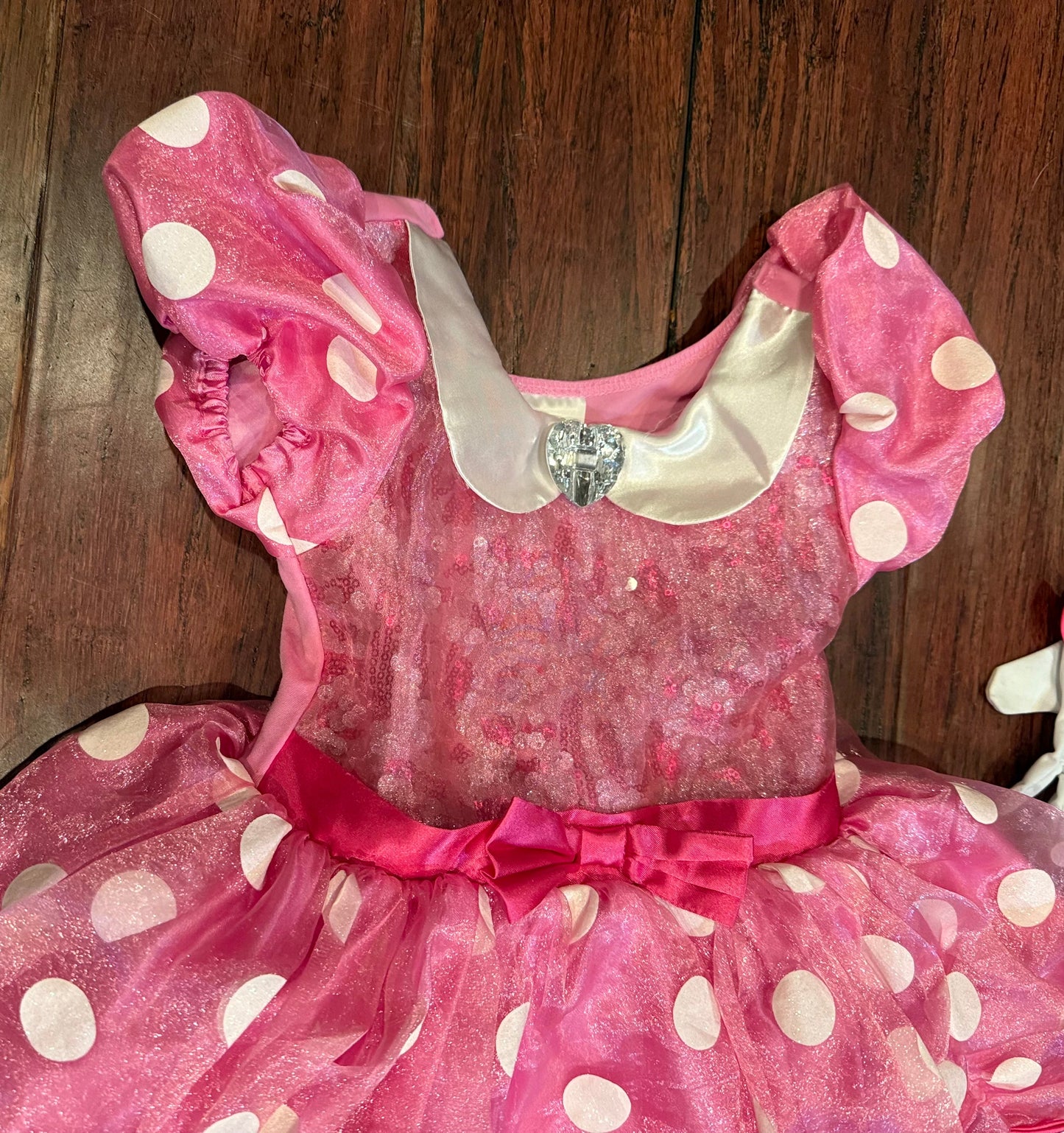 #180 Girls 3 Disney Store Minnie Costume with ears and gloves
