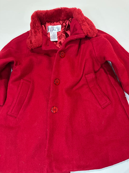 #23 (reduced) girls 3t red wool coat