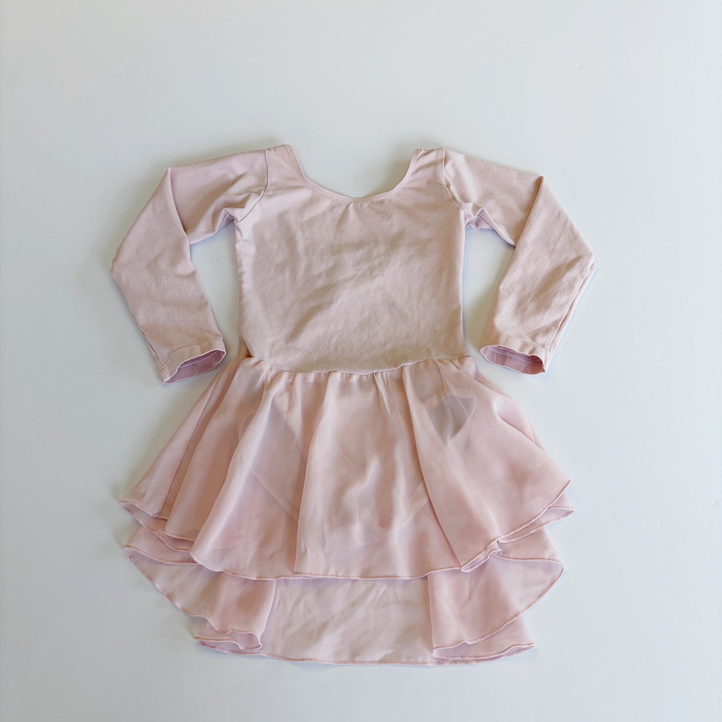 #79 | Size 4-5  |  Girls Pink Long Sleeve Ballet Leotard