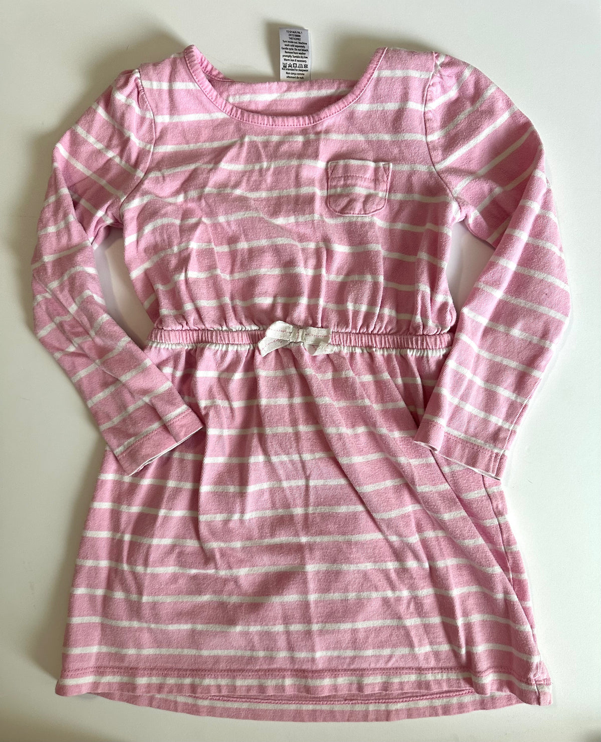 #80 Gymboree girls size 5 pink stripe dress