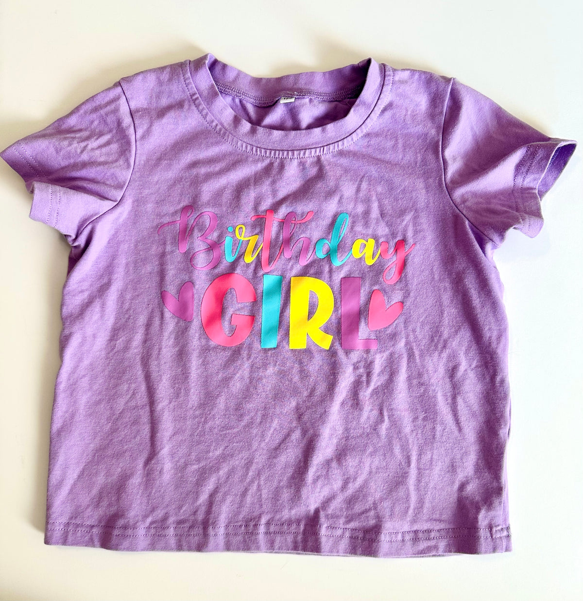 #80 Girls 5-6 y birthday girl shirt