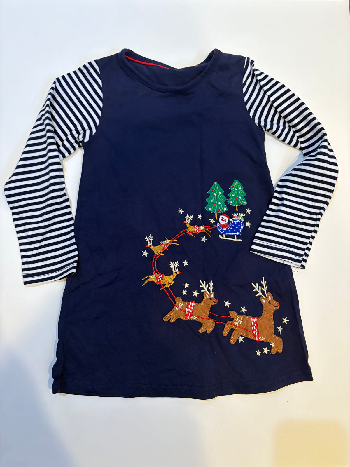 Seller 186 - Girls Santa & Reindeer Dress - 3T - EUC