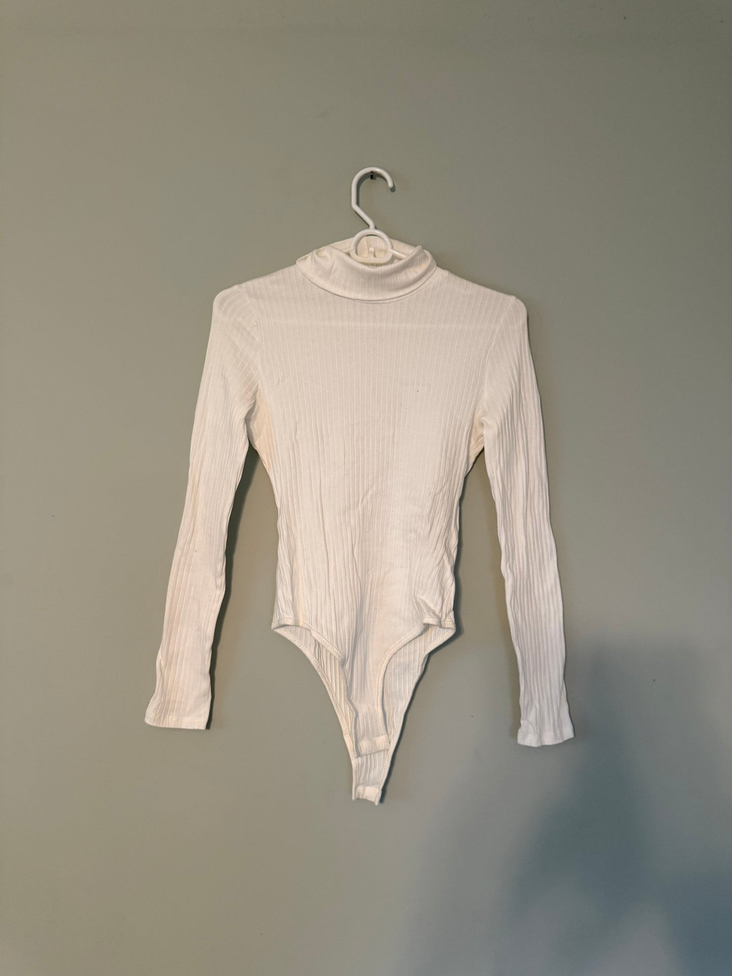 Turtleneck Bodysuit | White | Size S