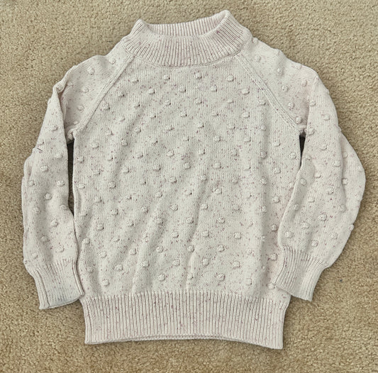 #15 Jamie Kay 7Y Oatmeal and Pink Speckled Sweater