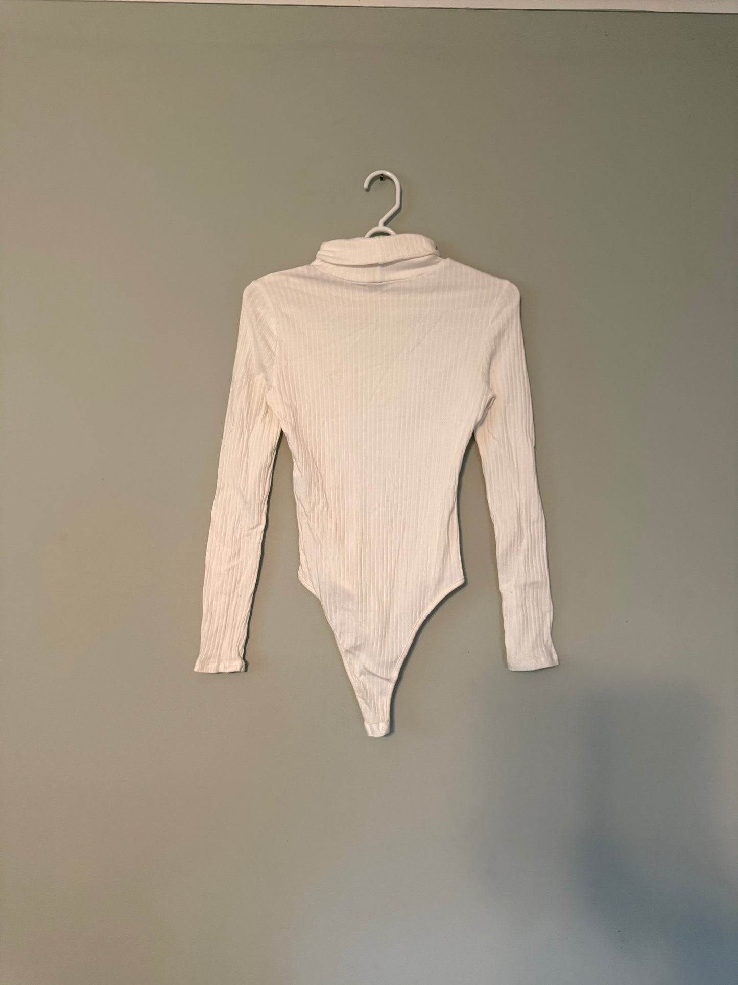 Turtleneck Bodysuit | White | Size S