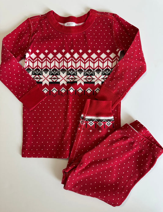 #80 Hanna Andersson 2T / 85 red fair isle pajamas