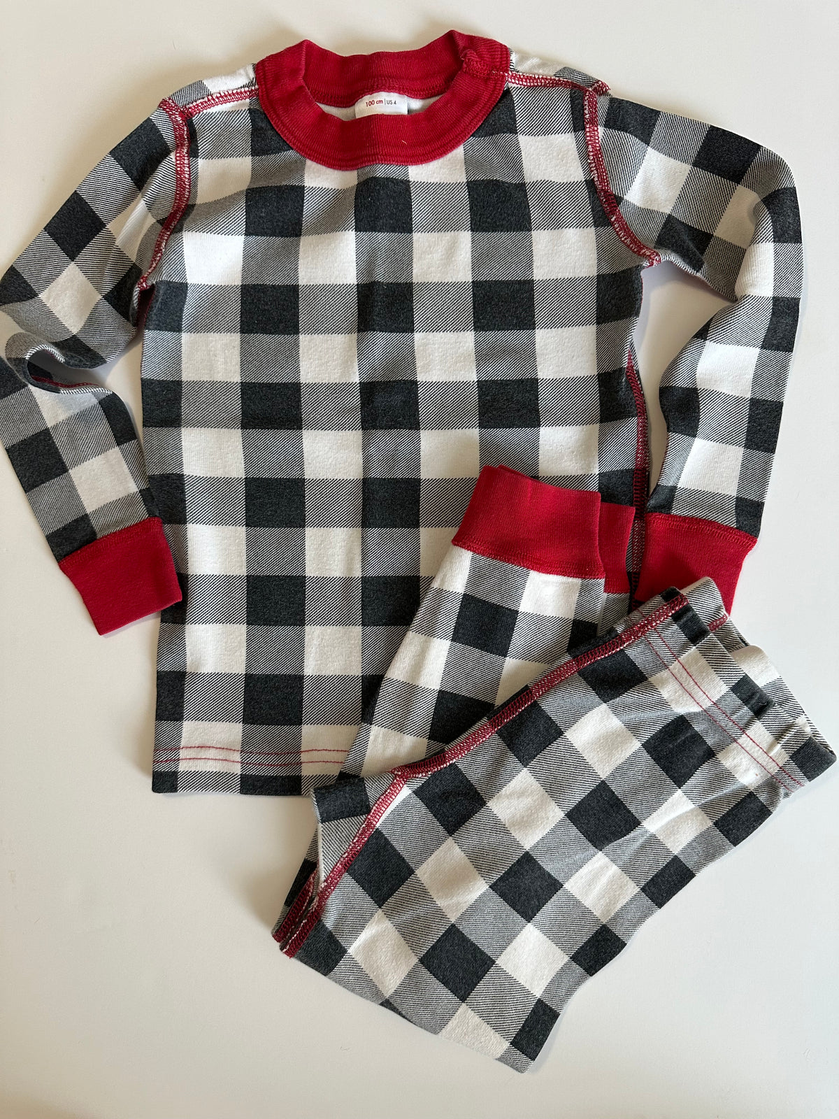 #80 Hanna Andersson size 4 / 100 Buffalo check pajamas