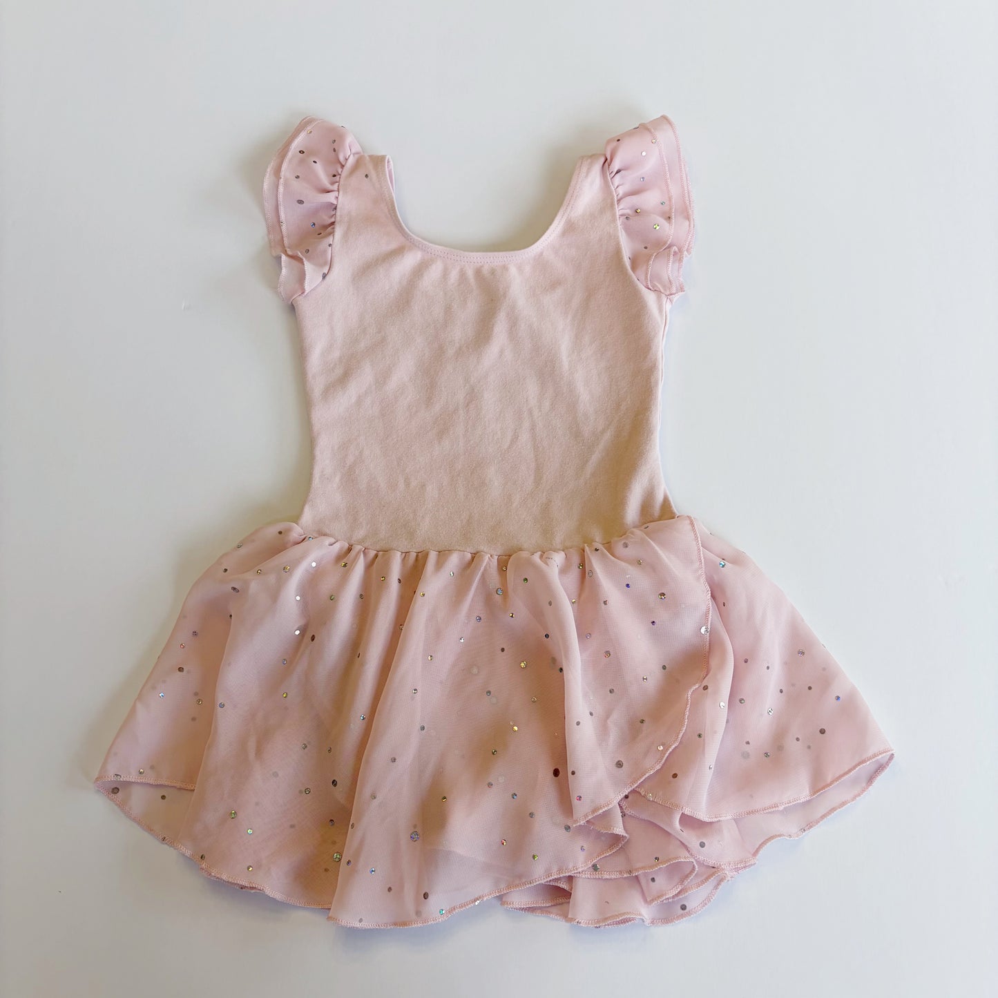 #79 | Size 3-4  |  Girls Pink Ballet Leotard Sparkle