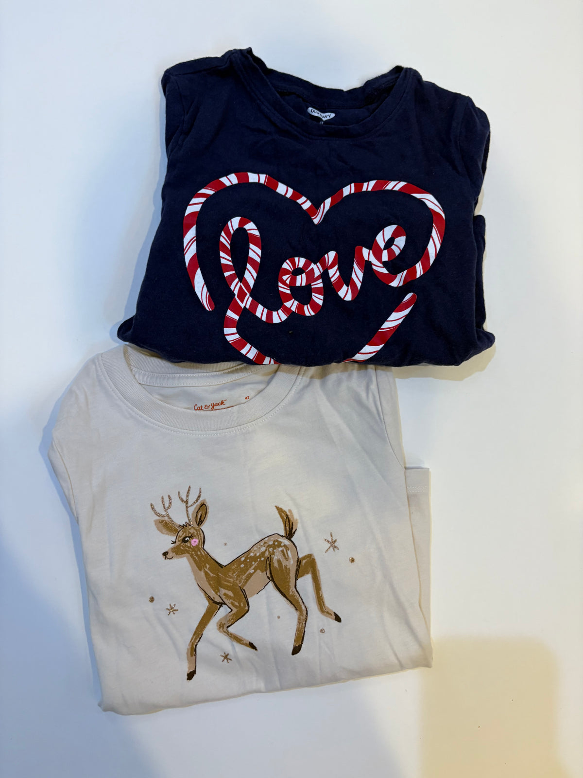 Seller 186 - Girls Holiday Shirt Bundle ( Set of 2) - 4T - VGUC