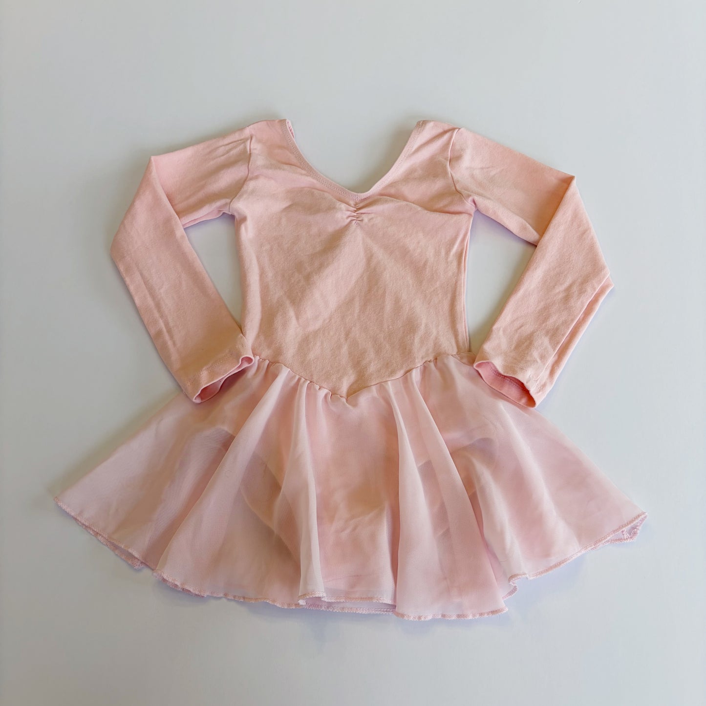 #79 | Size 3T  |  Girls Pink Long Sleeve Ballet Leotard