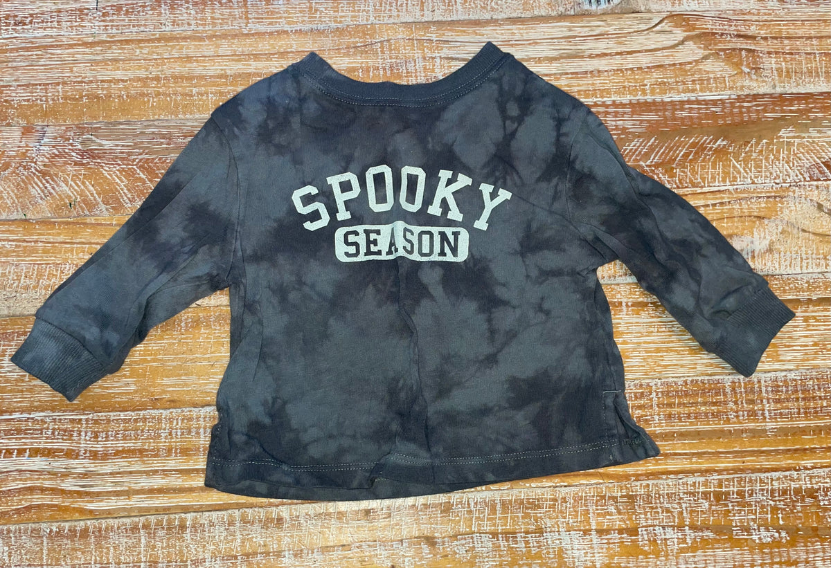 #4 Little Co. by Lauren Conrad Grey Spooky Season Long Sleeve Shirt 9 months
