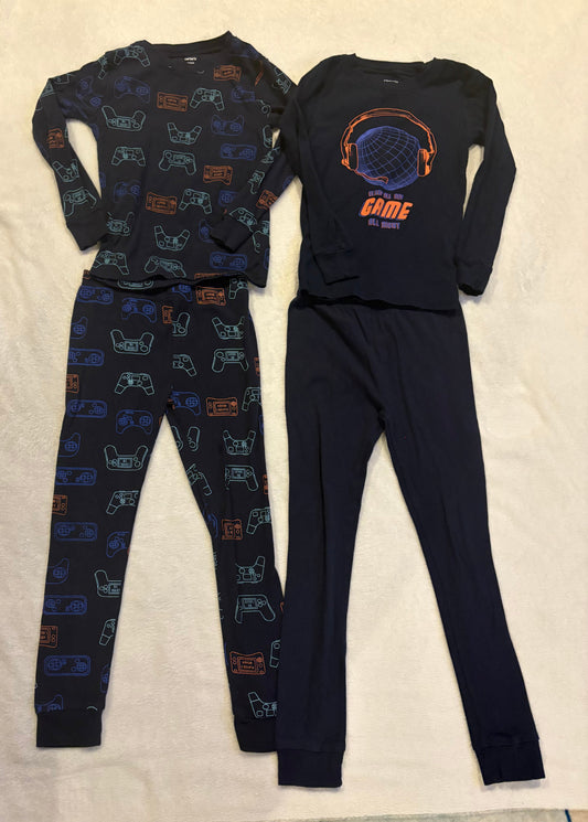 Seller #80 - Boys size 7 Carters gamer long sleeve pajamas x 2