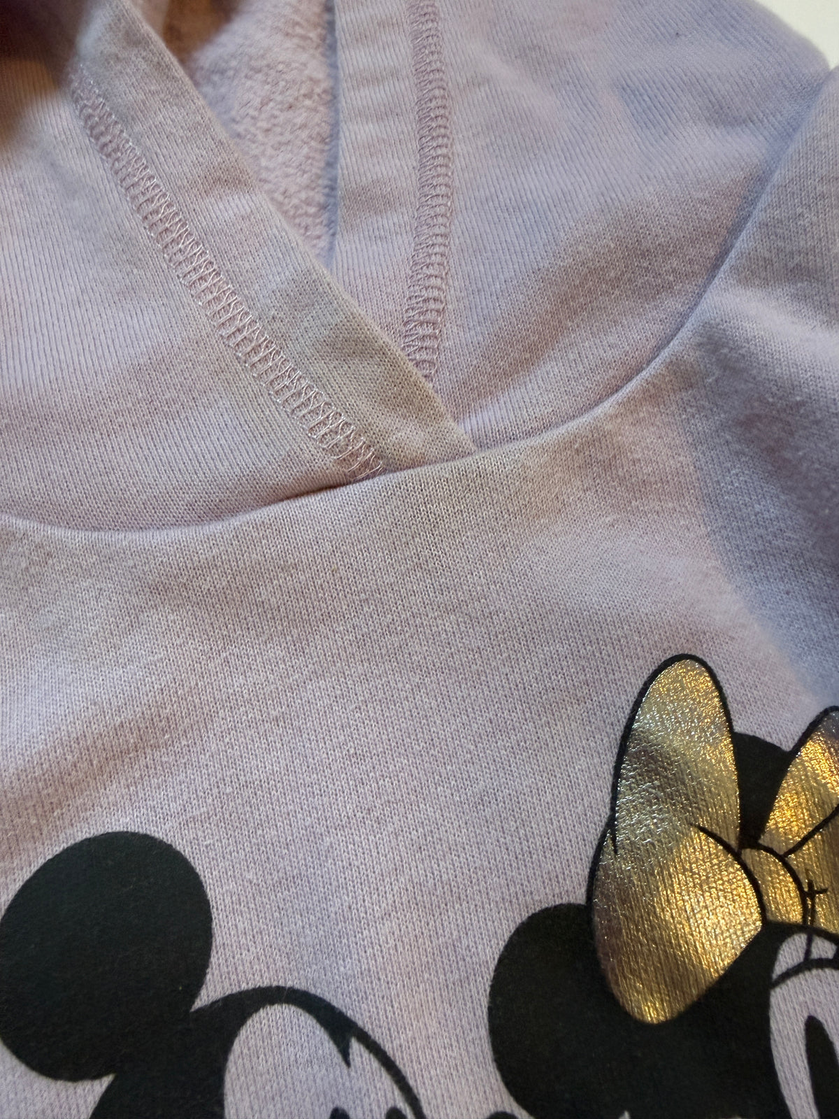 #170 Gap Disney light purple long hooded Minnie and Mickey sweatshirt girls 12-18 months