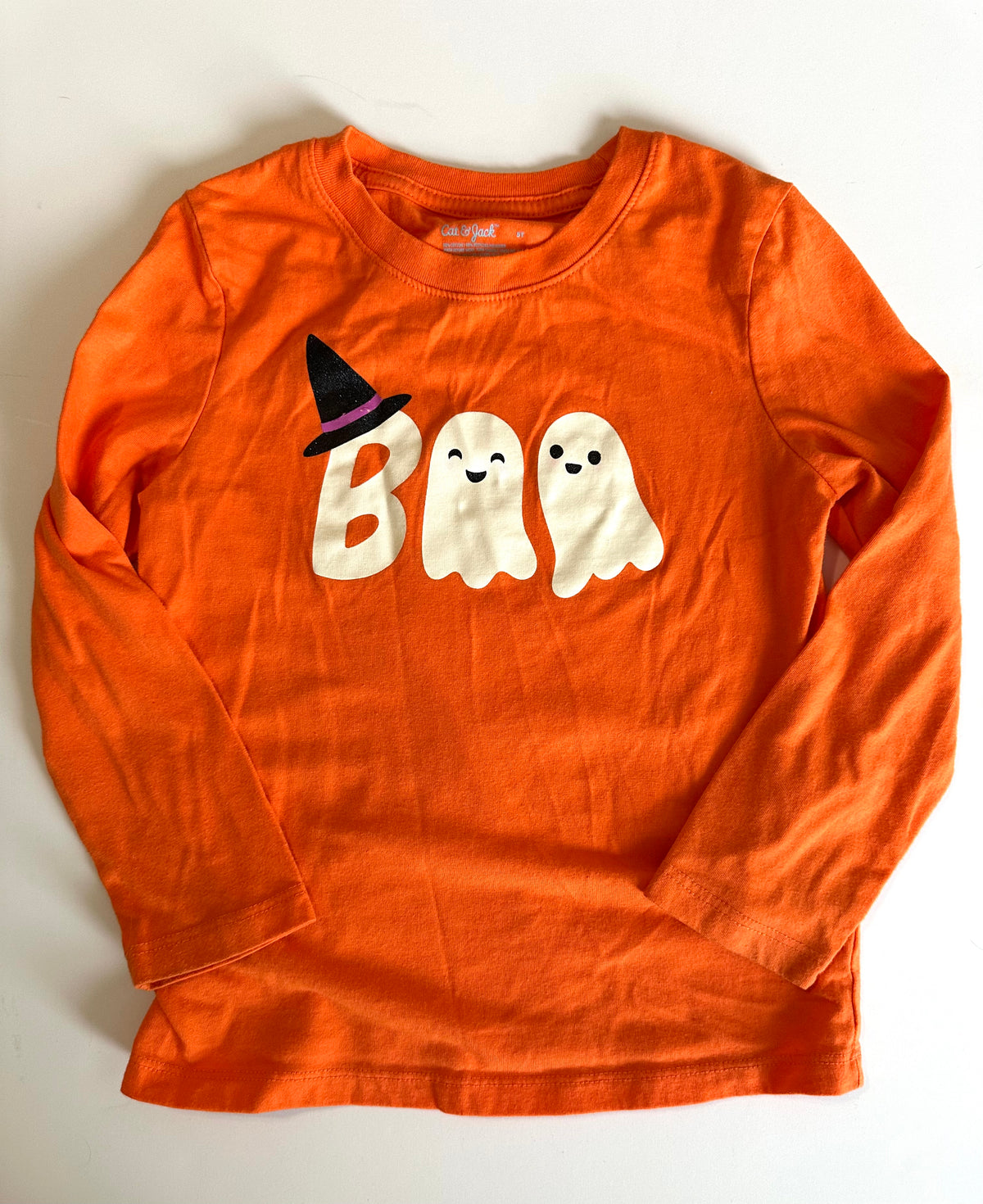 #80 Hanna Andersson girls 5T BOO ghost shirt