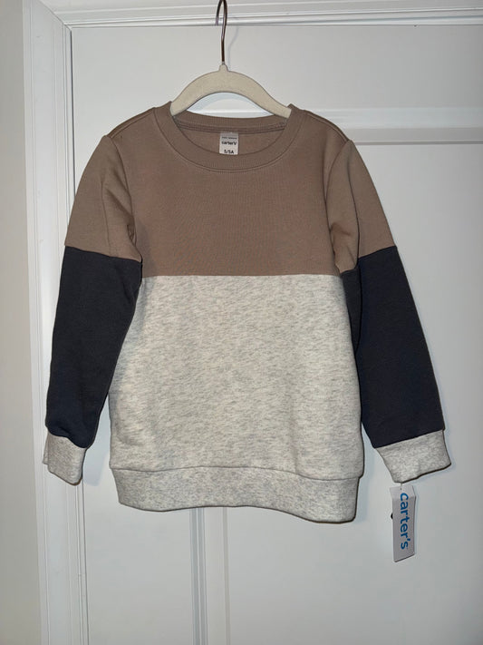 #106: 5T Carters Color Block Sweatshirt NWT *REDUCED*
