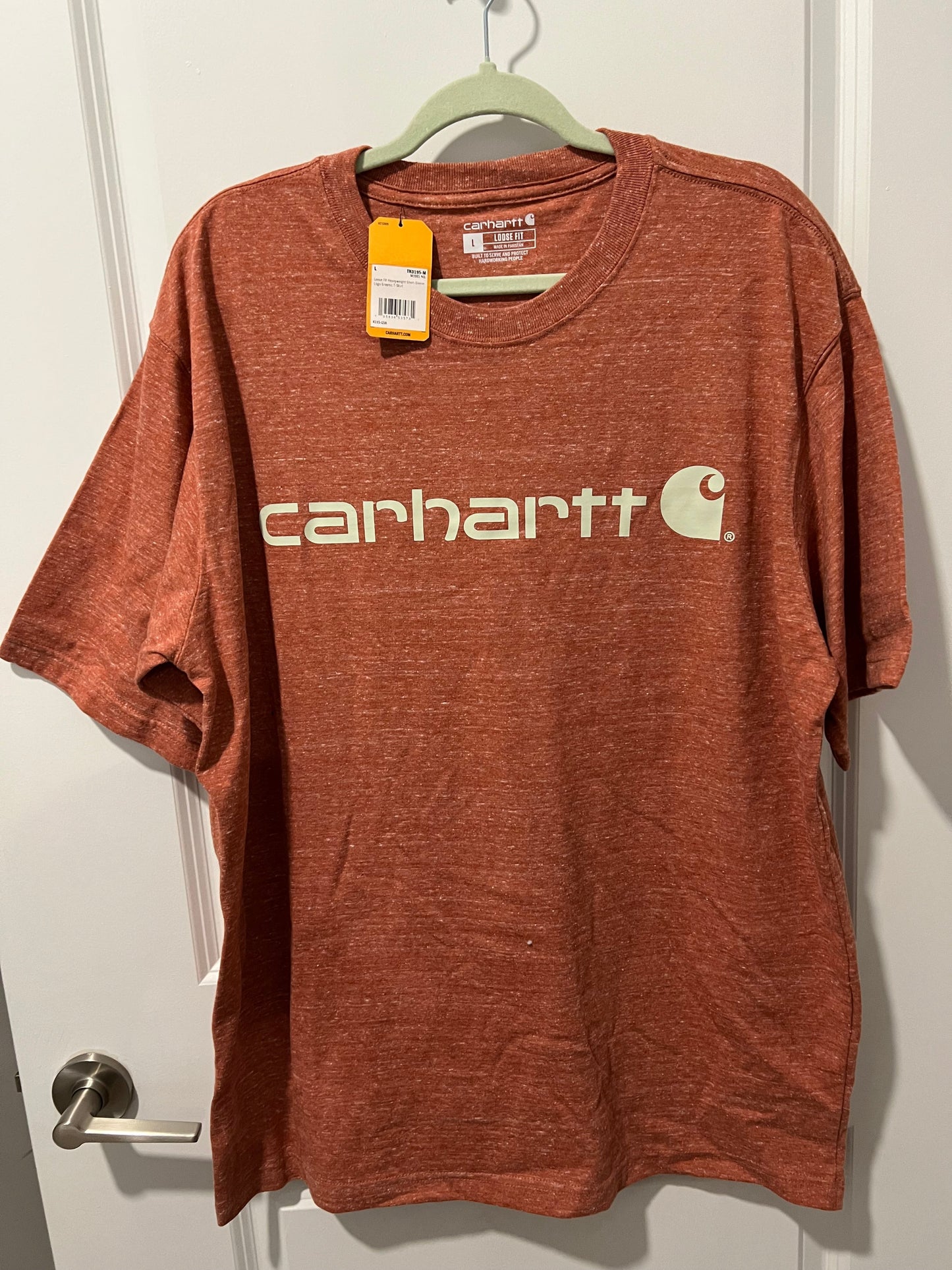 Seller #76 - Carhartt Men's Loose Fit Heavyweight Logo T-Shirt Terracotta Heather Size Large