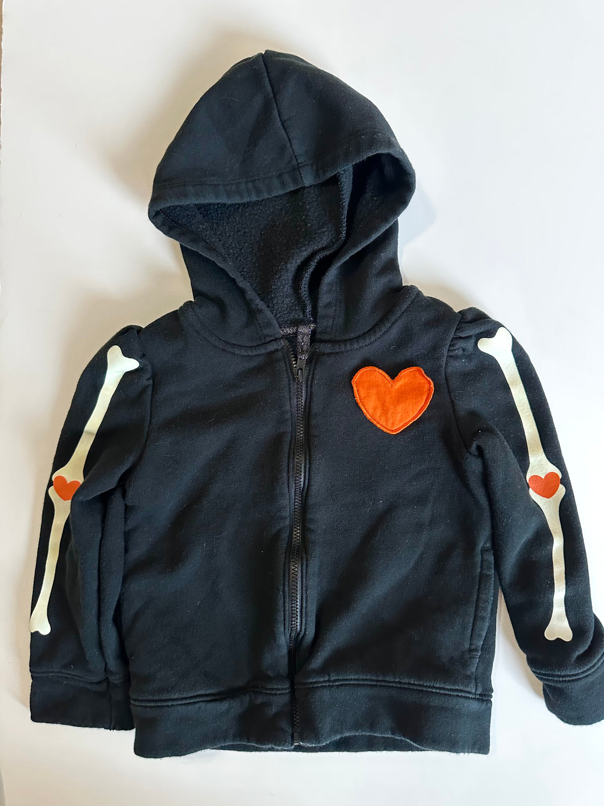 #80 C&J girls 3T skeleton hoodie