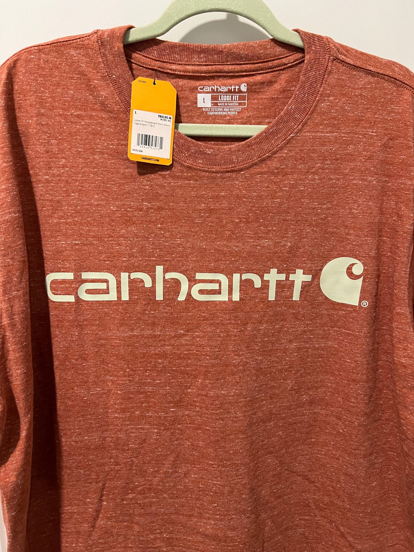 Seller #76 - Carhartt Men's Loose Fit Heavyweight Logo T-Shirt Terracotta Heather Size Large