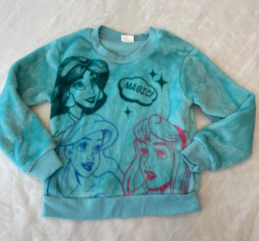 #212 Disney Princess fleece crewneck XS so soft!!