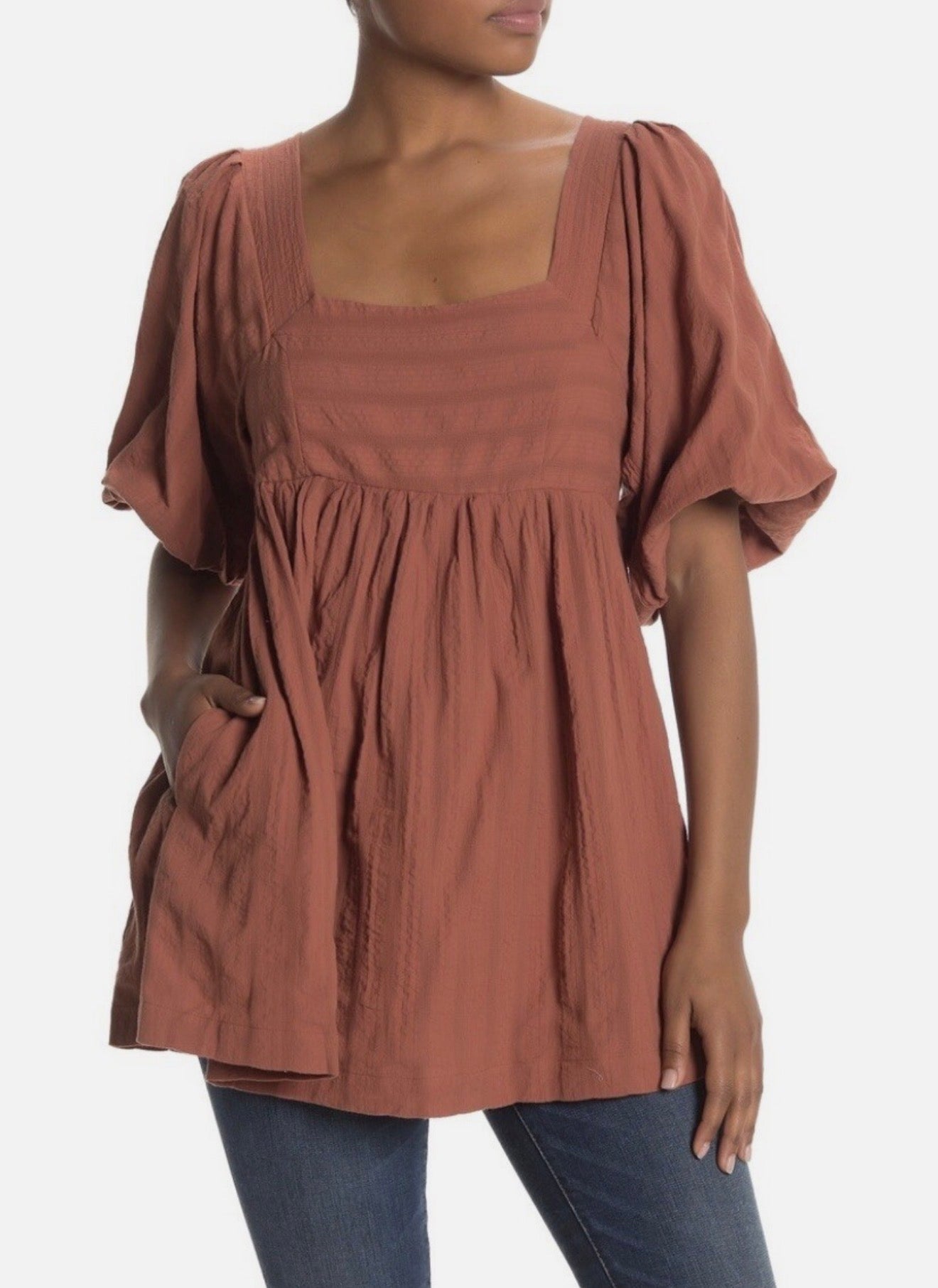 Free People | Size S | Orange Babydoll Dress