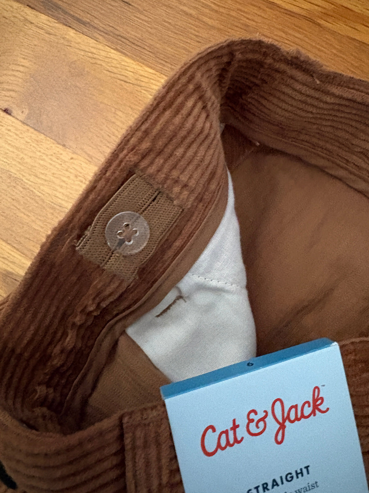 #116 NWT Boys Cat & Jack corduroy brown pants size 6
