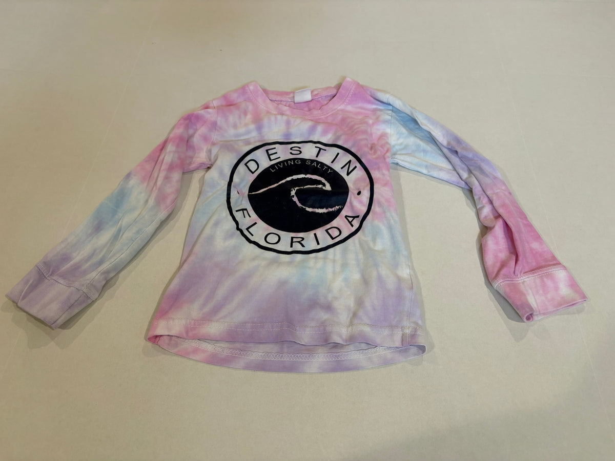#25 Girls size S (5/6) Destin tie dye long sleeve shirt
