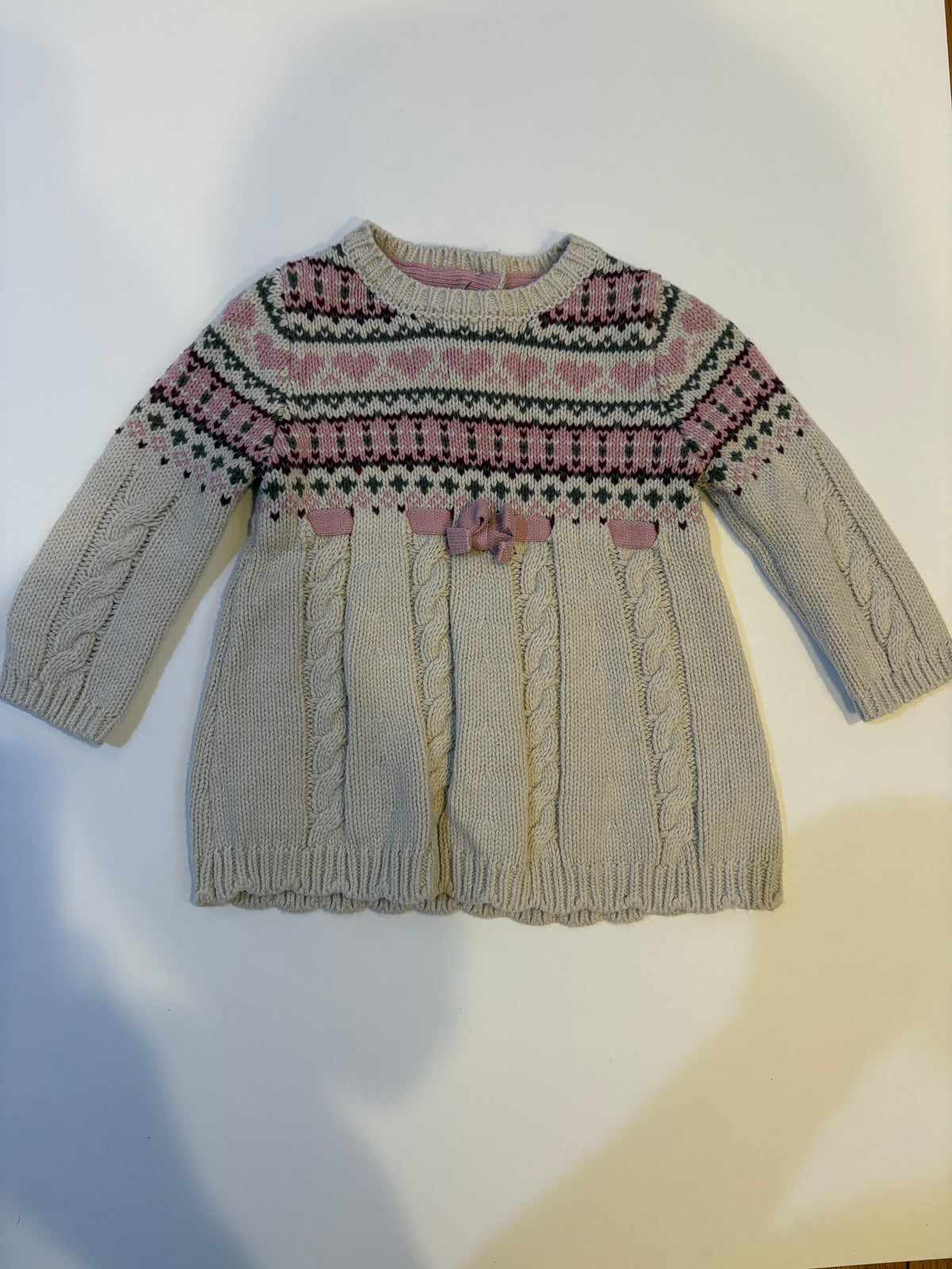 Seller 186- Girls 0-3 Month Knit Dress - EUC