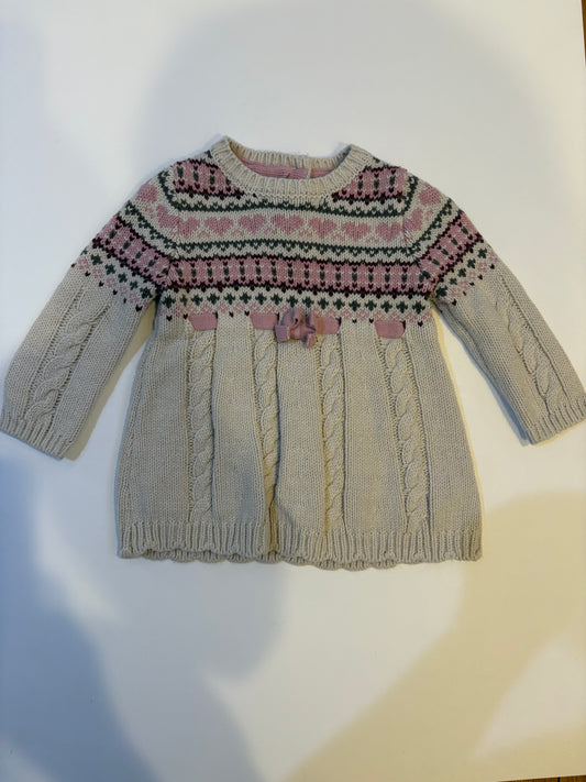Seller 186- Girls 0-3 Month Knit Dress - EUC
