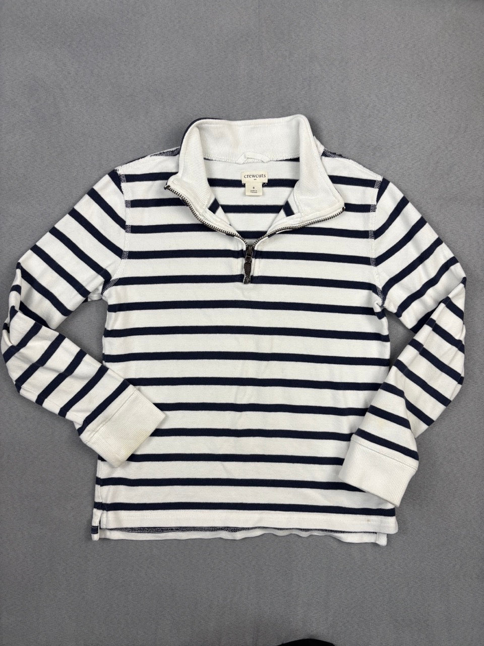#39 Small, Boys, Crewcuts, stripped quarterzip
