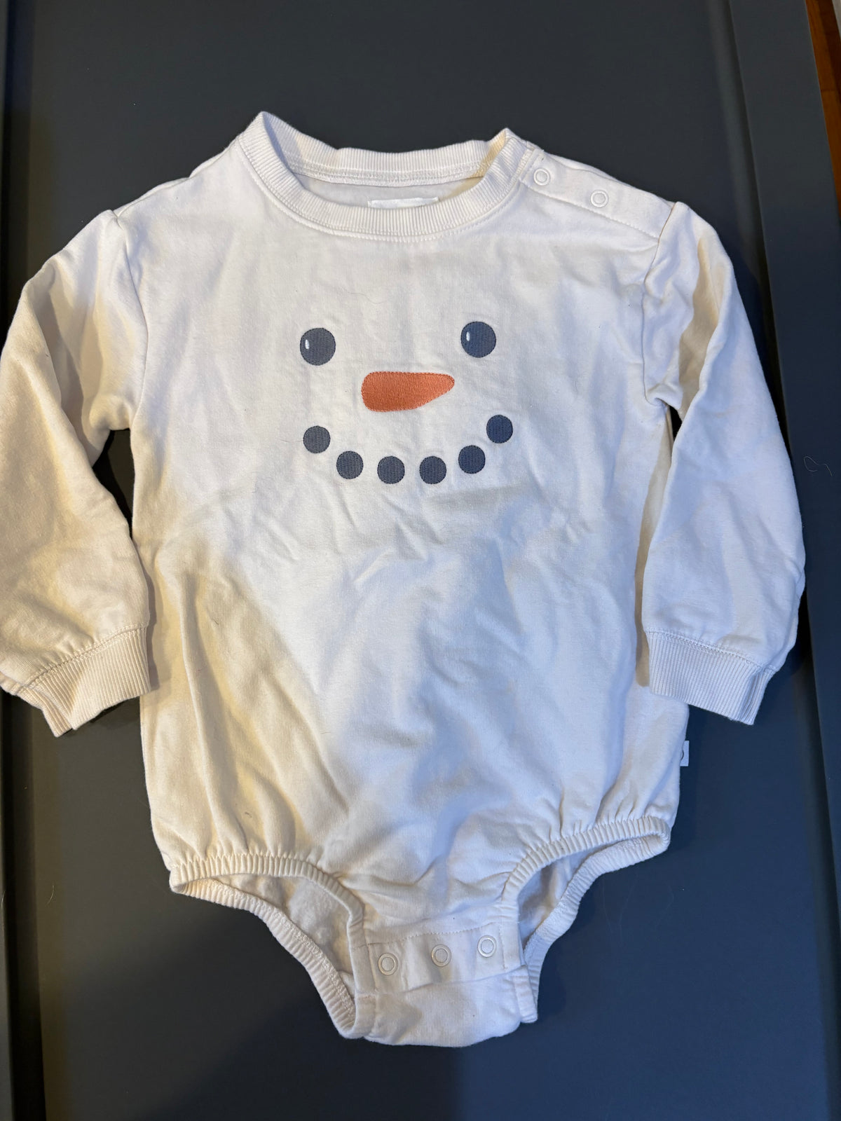 Seller 186- Carter’s Little Planet Snowman Sweatshirt Onesie - 24 Months - VGUc