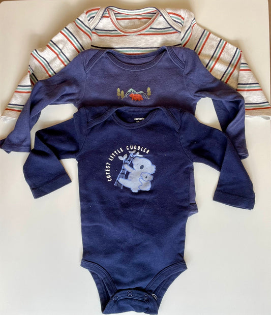 *REDUCED* #68 Carters Long Sleeve Onesie Bundle, 12M