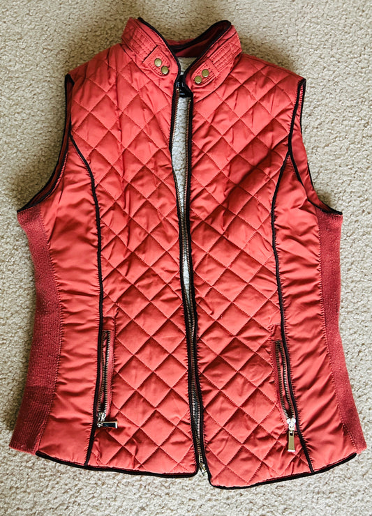 #15 Rose and Remington Small Burnt Orange Sherpa-Lined Vest