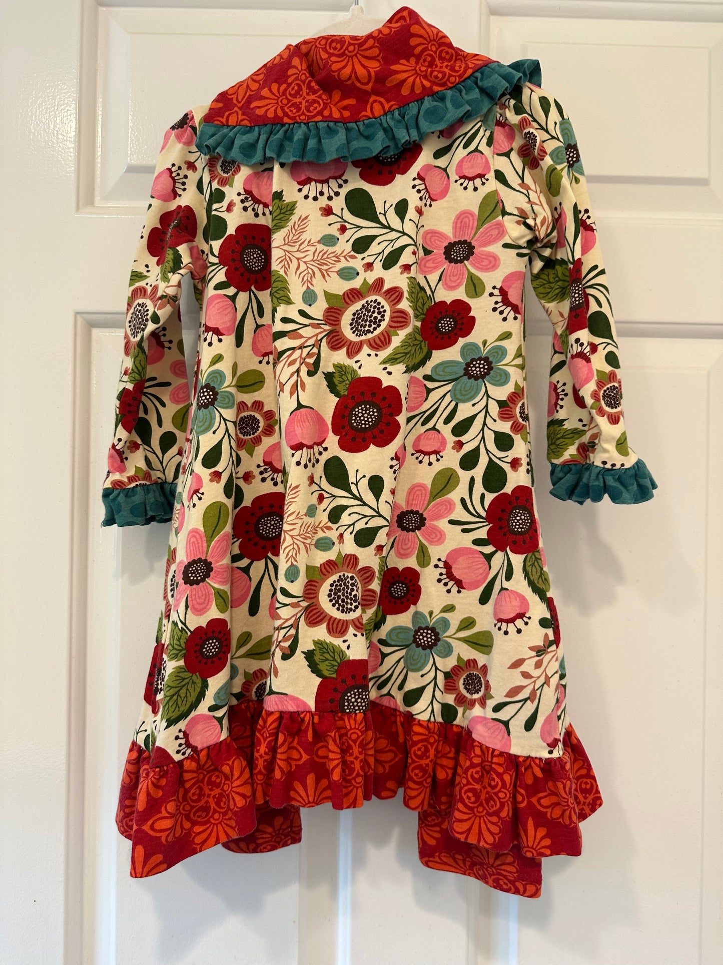 #85 REDUCED Jelly the Pug Dress + Pants Fall Floral Set, Girls 2T