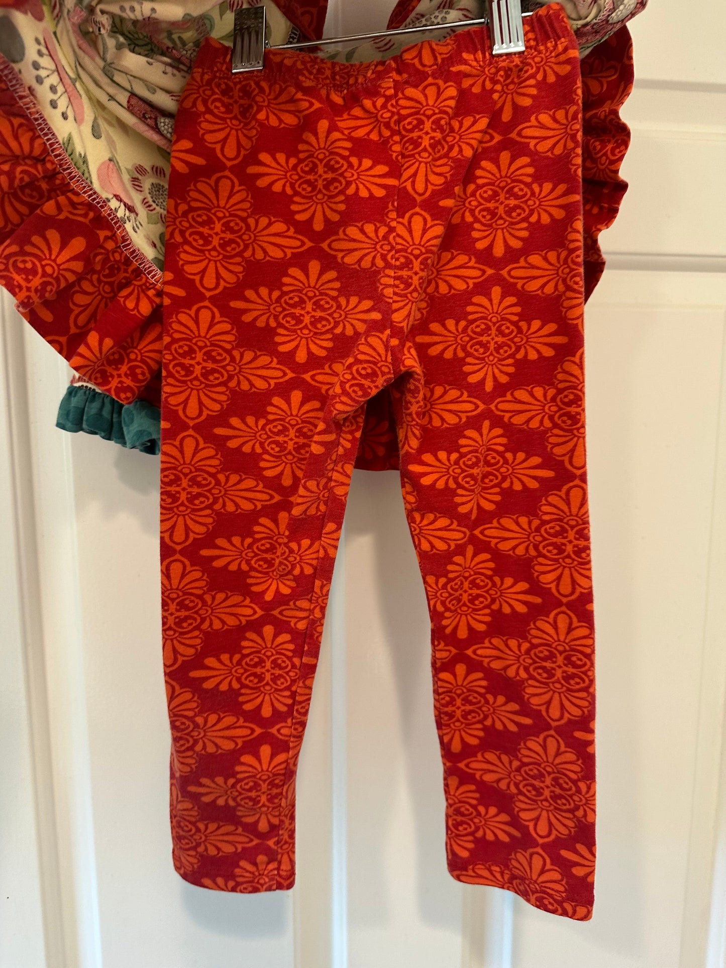 #85 REDUCED Jelly the Pug Dress + Pants Fall Floral Set, Girls 2T