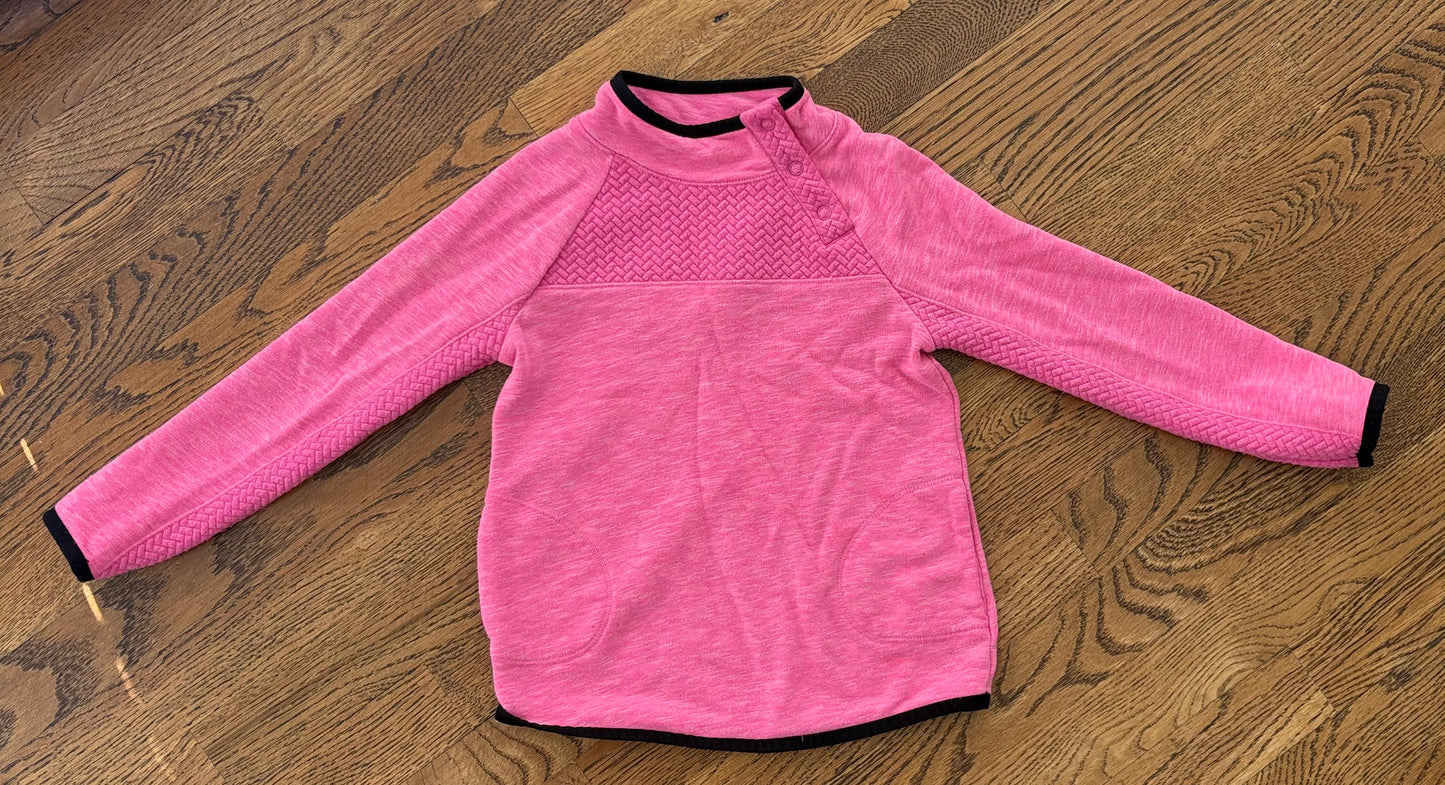 #103 • Girls • 5T • Cat & Jack • Snap Up Neck Hot Pink Sweatshirt