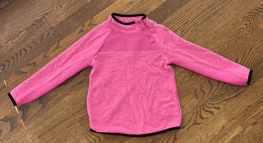 #103 • Girls • 5T • Cat & Jack • Snap Up Neck Hot Pink Sweatshirt