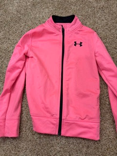 #47 girls size 6 under armor jacket
